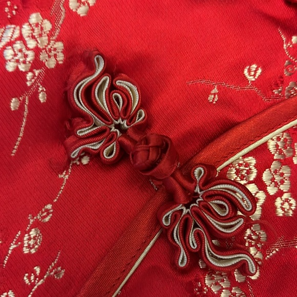 Shunli trading . Made in China  beautiful long red and gold dress. Size 32 . - Picture 9 of 11